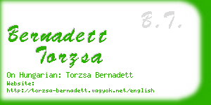 bernadett torzsa business card